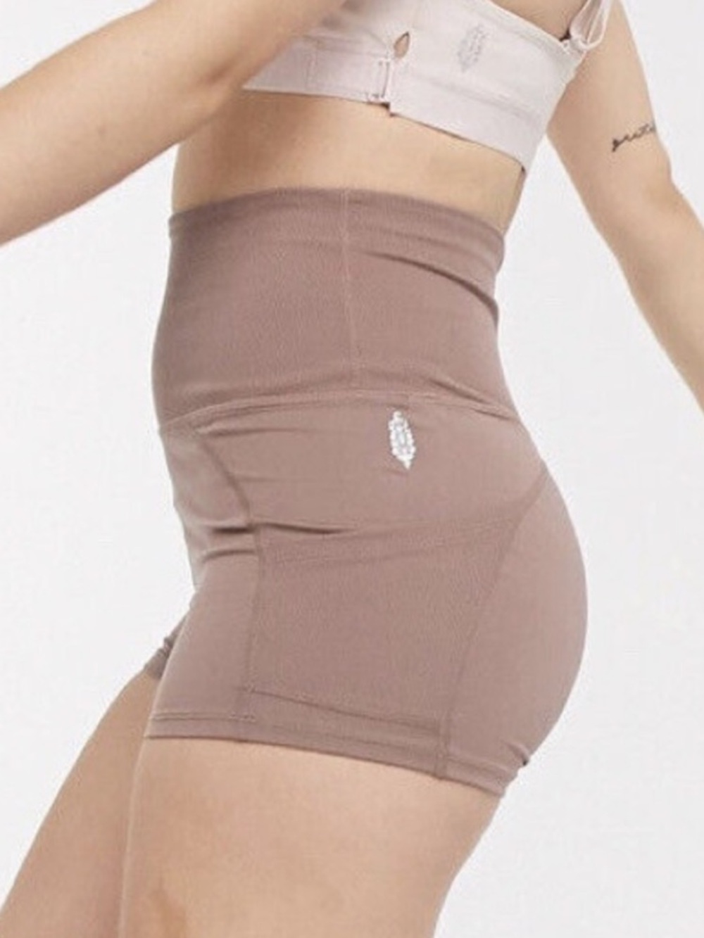Free People Movement yoga Athletic shorts XS purple / brown / taupe